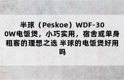 半球（Peskoe）WDF-300W电饭煲，小巧实用，宿舍或单身租客的理想之选 半球的电饭煲好用吗